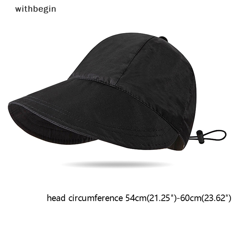 Mũ Rộng Vành Che Nắng Mùa Hè Di Động Khô Nhanh Có Dây Rút Tùy Chỉnh Vành