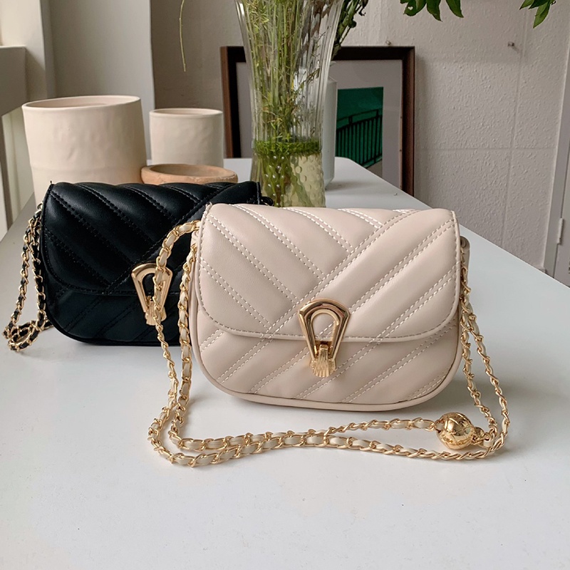 Ielgy Túi Xách Đeo Vai Phối Dây Xích Hình Thoi Nhỏ Phong Cách niche Chất Lượng Cao Cho Nữ