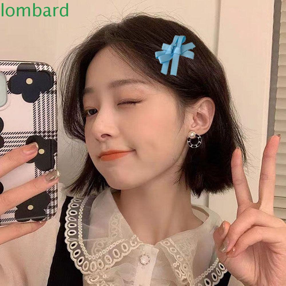 Kẹp Tóc Vải Satin Hình Nơ Phong Cách Lolita Dễ Thương Cho Nữ