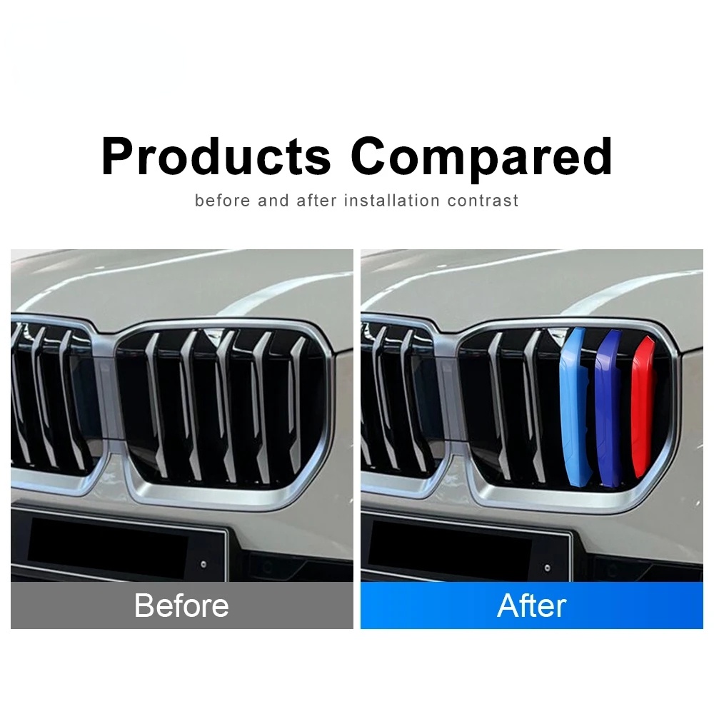 Sticker 3D Dán Trang Trí Lưới Tản Nhiệt Phía Trước Xe Hơi BMW X1 Series U11 U12 2023