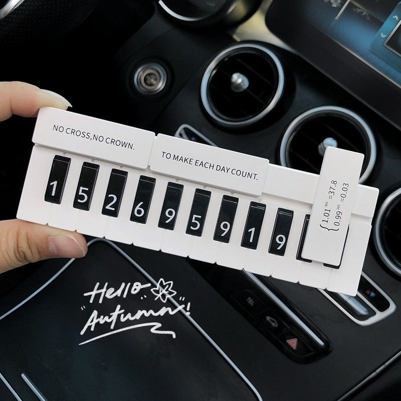 Bảng Ghi Số Điện Thoại Khi Đậu Xe Tạm Thời Hình Đàn Piano Dạ Quang