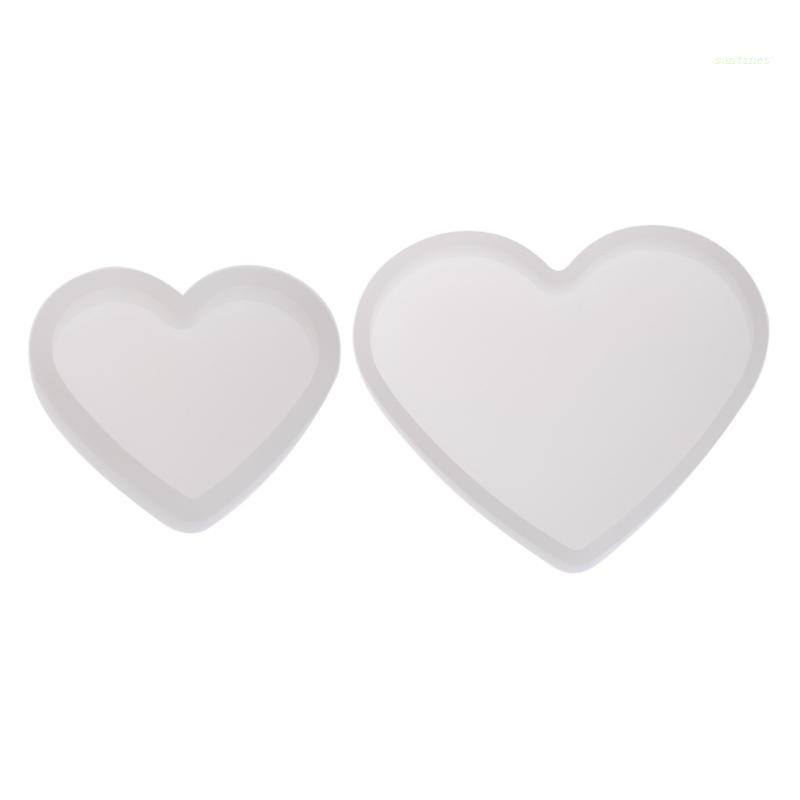 Khuôn Silicon Hình Trái Tim Làm Đế Nến DIY