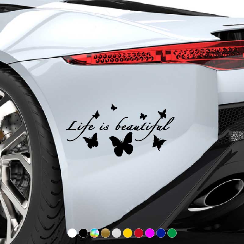 Miếng Dán Trang Trí Cửa Sổ Xe Hơi Hình Bướm Bằng Vinyl