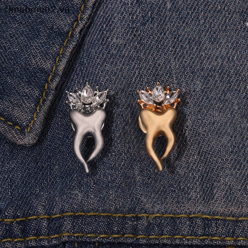 {Timebomb} Ghim Cài Cổ Áo Tráng Men Họa Tiết Hoạt Hình Bảo Vệ Răng Cho Học Sinh.