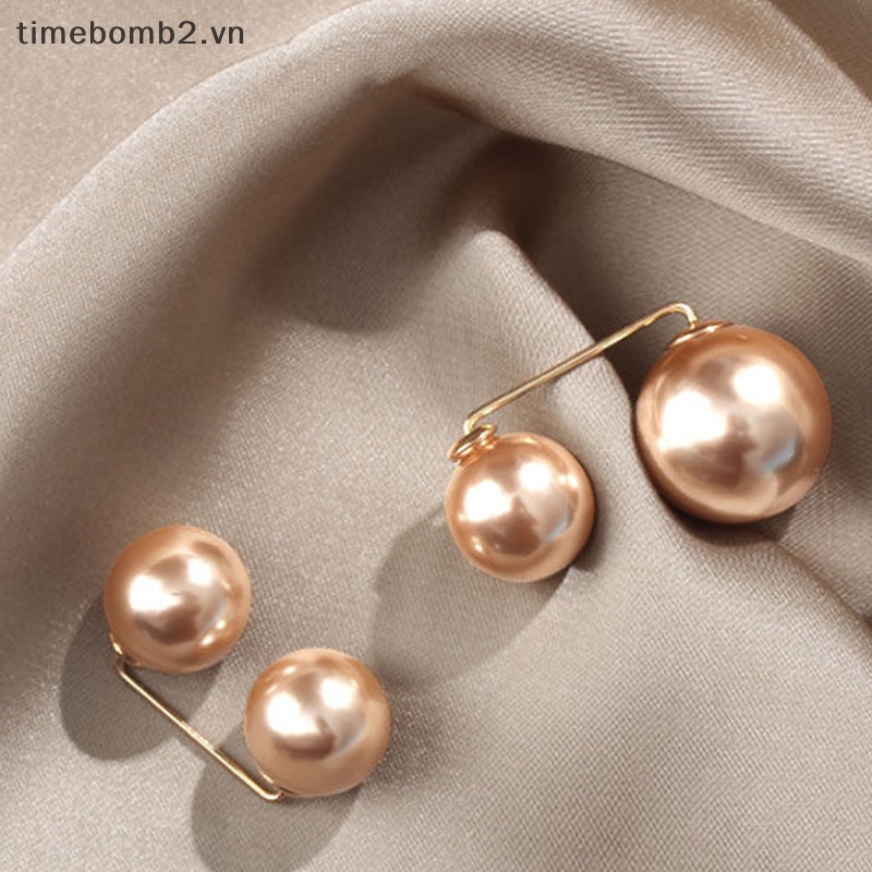 {Timebomb} Ghim Cài Quần Áo Cố Định Thay Đổi Lớn Đính Ngọc Trai Nhỏ Tinh Tế Sành Điệu Chống Embarrassment Phụ Kiện Cho Nữ.
