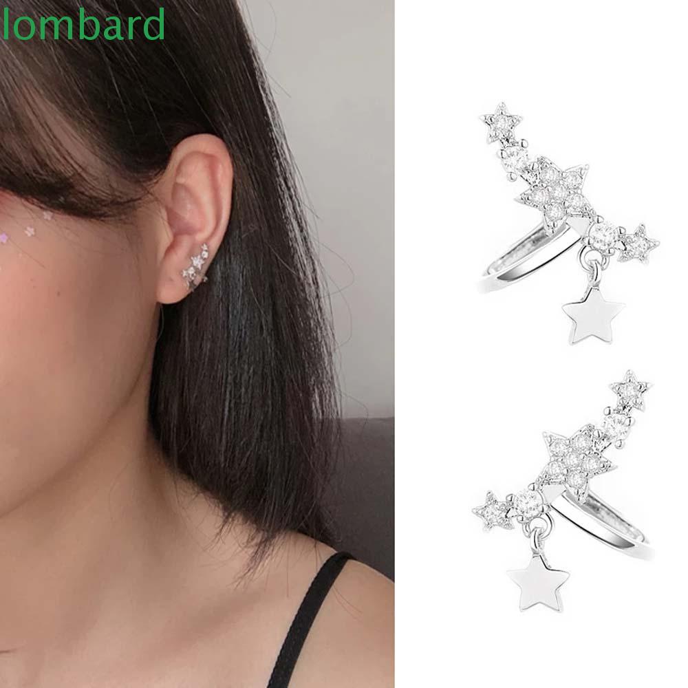 Khuyên Kẹp Vành Tai Hình Ngôi Sao Phối Tua Rua Phong Cách Hàn Quốc Cho Nữ