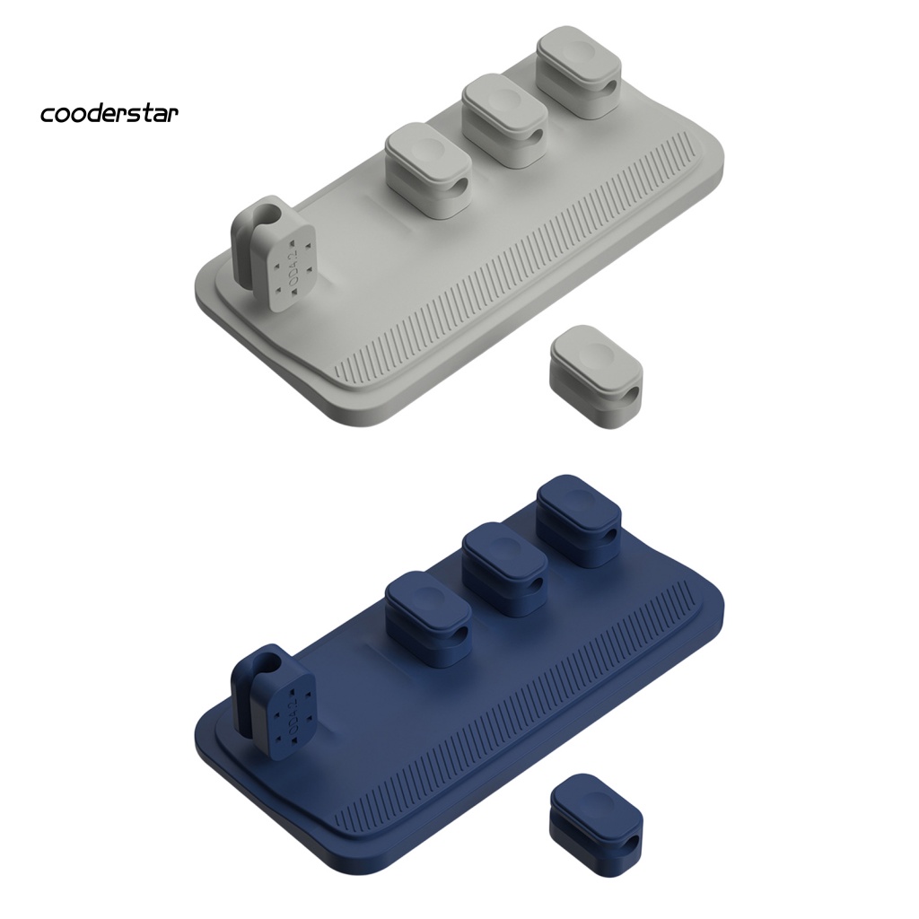 Kẹp Giữ Dây Cáp Gọn Gàng 5 Lỗ Không Phai Màu Tiện Dụng Cho Văn Phòng