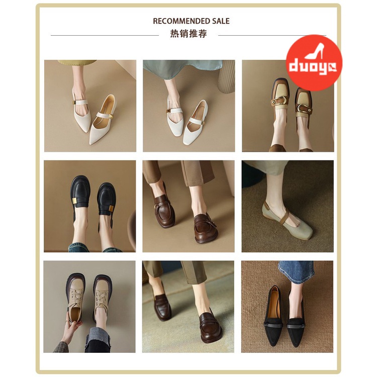 Duoya Tóc Thẳng ~ [Hàng Có Sẵn] Giày Sandal Đế Mềm Dày Nhẹ Nhàng Cỡ Nhỏ Có Dây Buộc Dành Cho Nữ Mùa Hè Miễn Phí Vận Chuyển