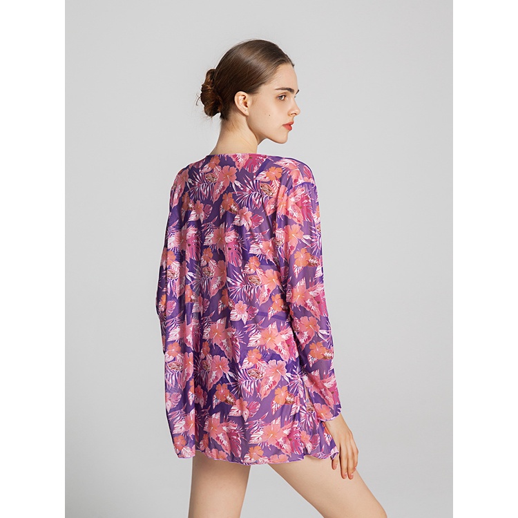 Bộ Bikini Ba Mảnh Họa Tiết Hoa Phong Cách Âu Mỹ Quyến Rũ Cho Nữ