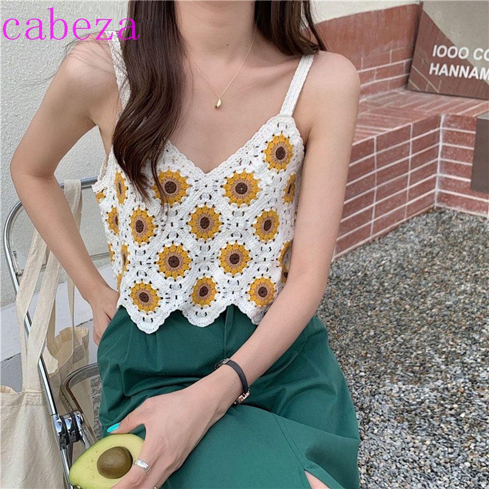 Áo Lót Dệt Kim y2k Hai Dây Viền Gợn Sóng Phong Cách Vintage Thời Trang Đi Biển Cho Nữ