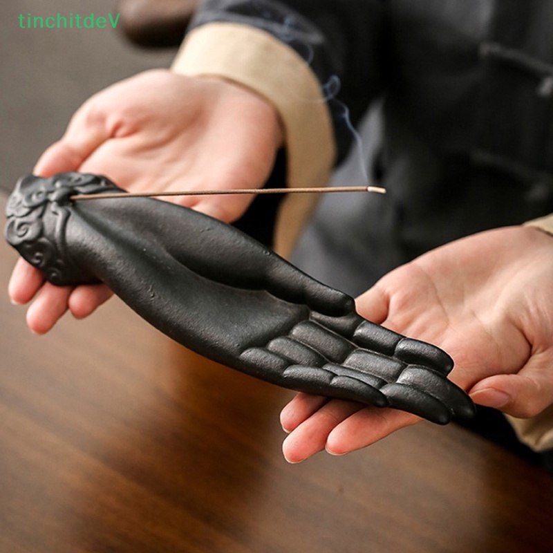 1 Đế Đốt Trầm Hương Hình Bàn Tay Phật Bằng Sứ Sáng Tạo Trang Trí Nhà Cửa / Văn Phòng