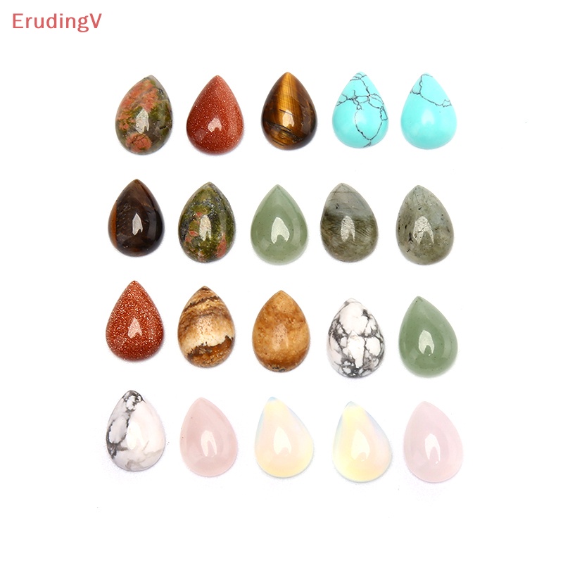 Bộ 10 Hạt Đá Cabochon Hình Oval Tự Nhiên Dùng Làm Trang Sức
