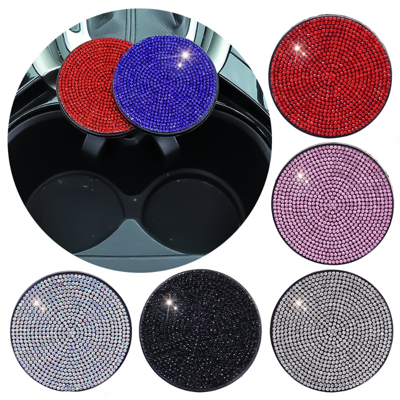 1 Giá Đỡ Cốc Nước Đính Kim Cương Giả Chống Trượt Đa Năng Trang Trí Nội Thất Xe Hơi