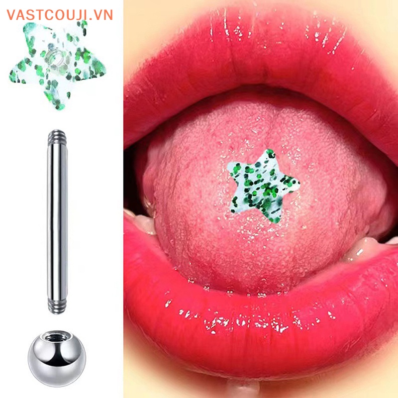 Khuyên Xỏ Lưỡi Bằng Nhựa Acrylic Trang Sức Cho Cơ Thể