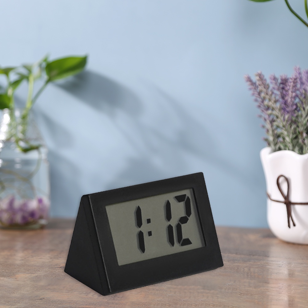 Đồng Hồ Điện Tử Mini Màn Hình LCD Để Bàn Yên Tĩnh