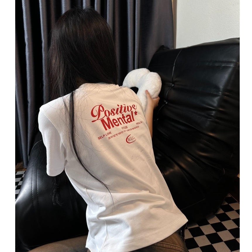 Áo Thun Baby Tee POSITIVE MENTAL 100% Cotton Mẫu Mới 2023