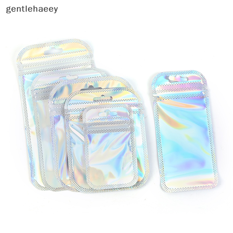 Bộ 50 Túi Zip Bằng Lá Nhôm Màu Laser Có Thể Đóng Lại Tiện Dụng