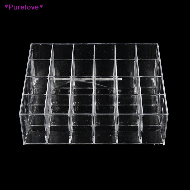Hộp Acrylic Trong Suốt 24 Ngăn Đựng Son Môi Trưng Bày Tiện Dụng Mới