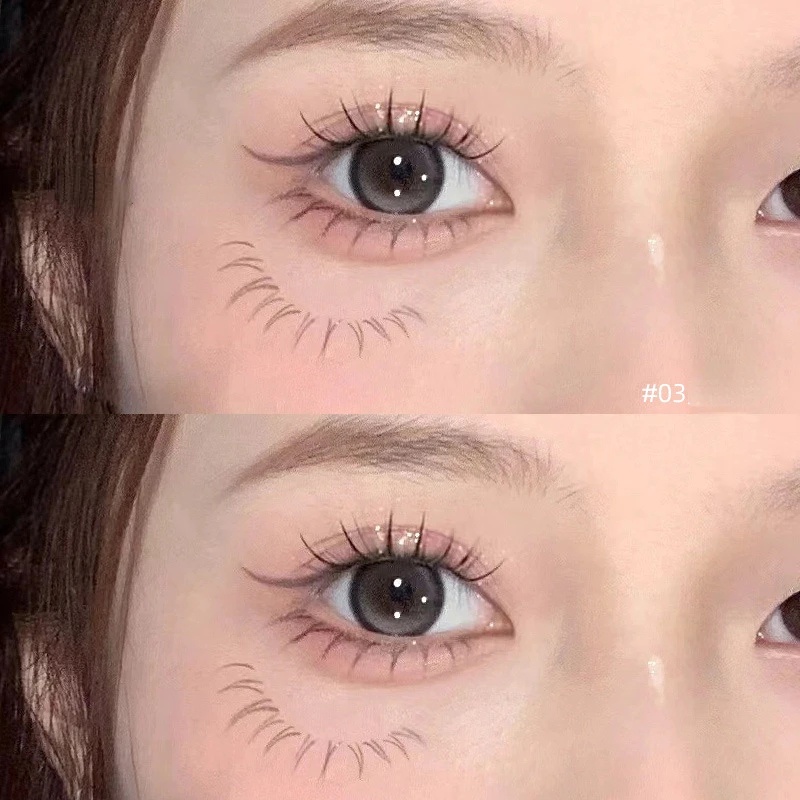 Bút Phấn Mắt BAOZILAN Hai Đầu Lâu Trôi Chống Thấm Nước Lấp Lánh Mềm Mượt Cho Nữ