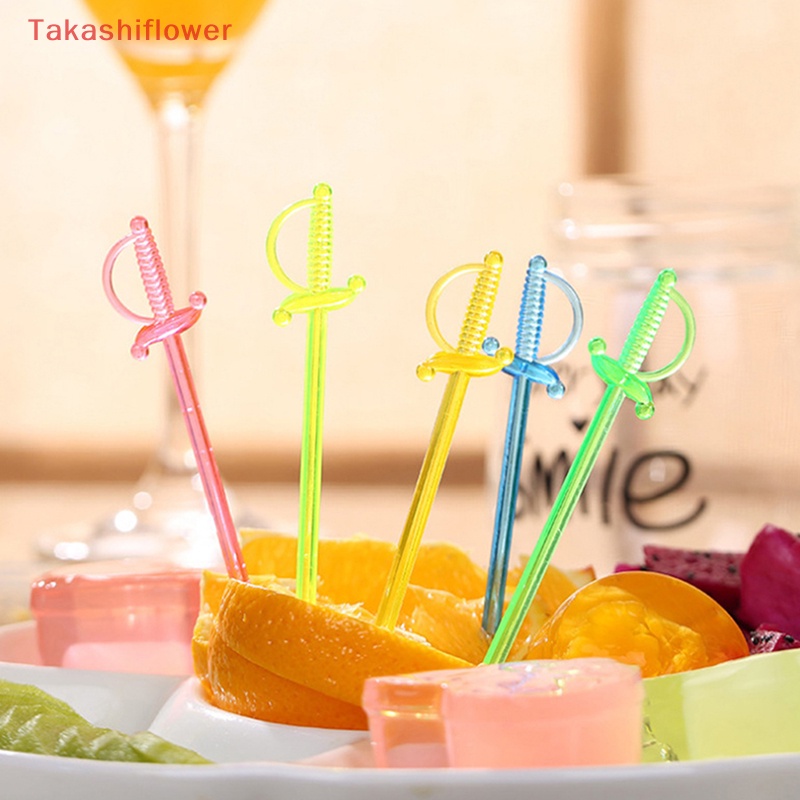 Set 50 / 100 Nĩa Ăn Trái Cây Họa Tiết Hoạt Hình Dễ Thương Cho Bé