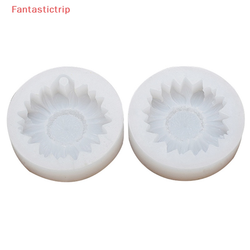 [Fantastictrip] Khuôn Silicon Hình Hoa Hướng Dương 3D DIY Có Lỗ Gắn Gương Chiếu Hậu Ô Tô