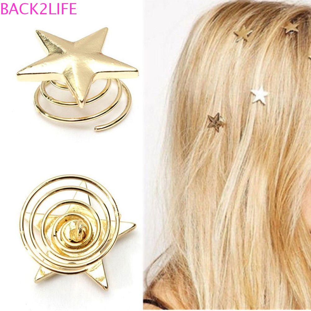 Kẹp Tóc Xoắn Ốc BACK2LIFE|Kẹp Tóc Càng Cua Đính Đá Sang Trọng Cho Phù Dâu