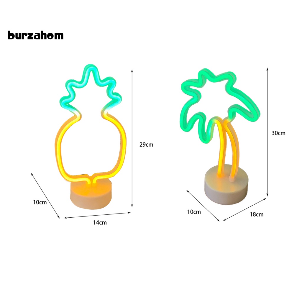 Đèn LED Neon Để Bàn Hình Quả Dứa / Cây Dừa Bảo Vệ Mắt Tiết Kiệm Năng Lượng Không Gây Dị Ứng