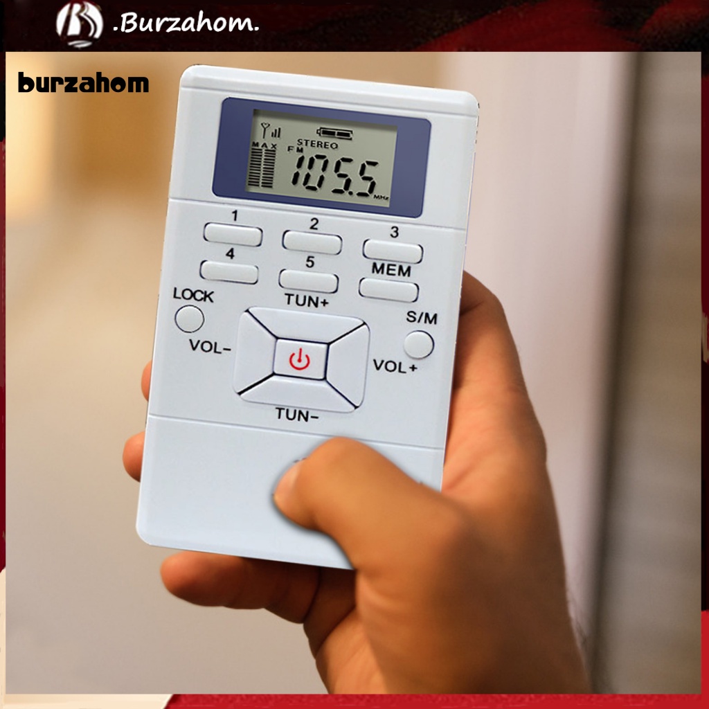 Radio FM Kỹ Thuật Số Mini HRD-102 Màn Hình LCD Đa Chức Năng Kèm Tai Nghe