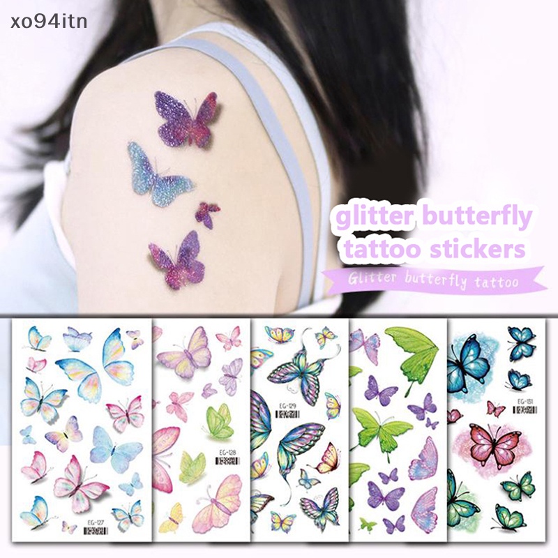 Hình Xăm Dán Tạm Thời Hình Cánh Bướm Và Đôi Cánh Thời Trang Cho Nữ