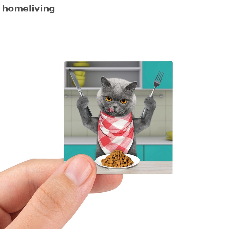 Bộ 65 Miếng Dán Họa Tiết Mèo Hoạt Hình Vui Nhộn Trang Trí Ván Trượt