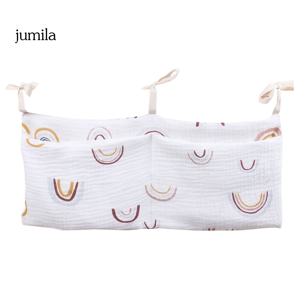 [JU] Túi Đựng Tã Lót Đồ Chơi Em Bé Hai Tầng Có Dây Buộc In Hình Trái Cây