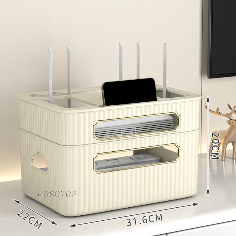 Hộp Lưu Trữ Dây Cáp Bộ Định Tuyến Tiết Kiệm Không Gian Cho Phòng Khách / Phòng Ngủ / Văn Phòng Keso