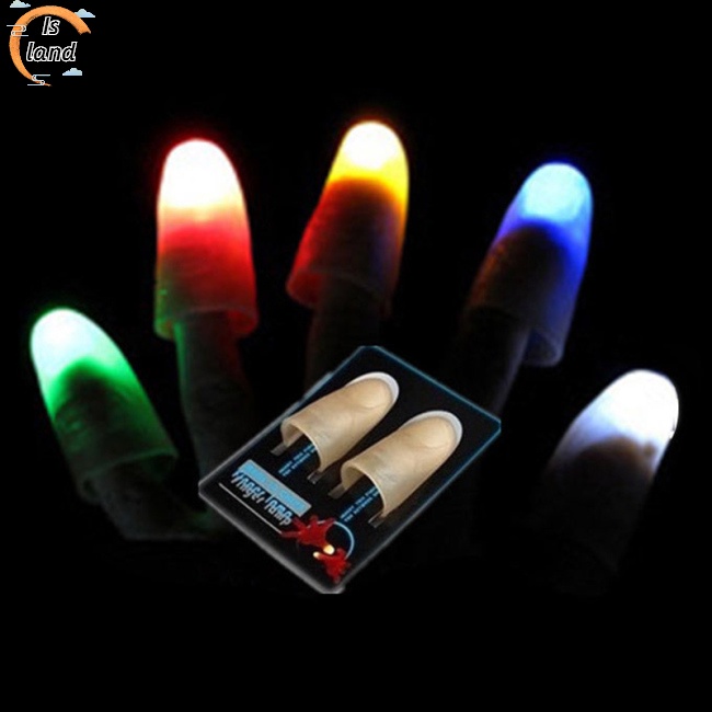 [IS] 1 Cặp Đèn LED Hình Ngón Tay Cái Sáng Tạo - Xanh Lam / Xanh Lá / Đỏ Để Trình Diễn Ảo Thuật