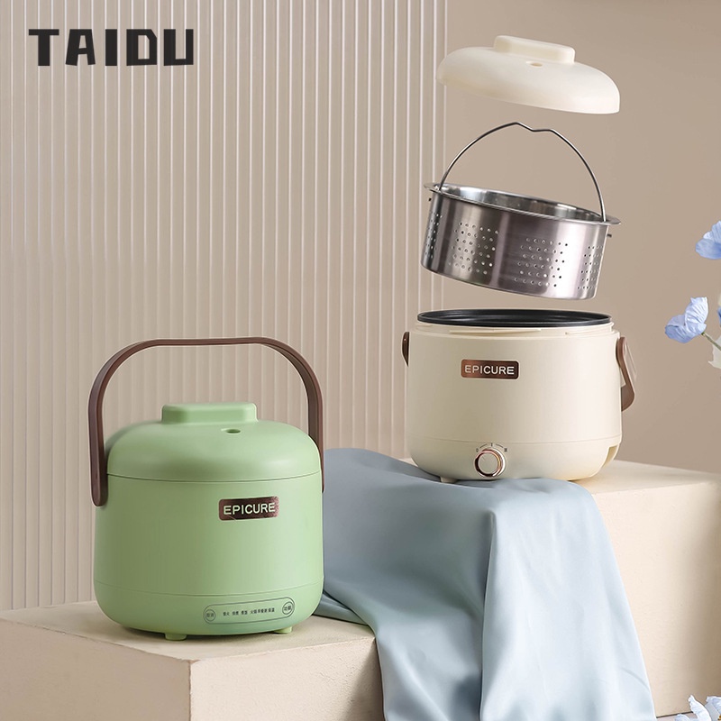 TAIDU Nồi Cơm Điện Mini 1-2 Người nồi cơm điện nhỏ đa năng lẩu điện