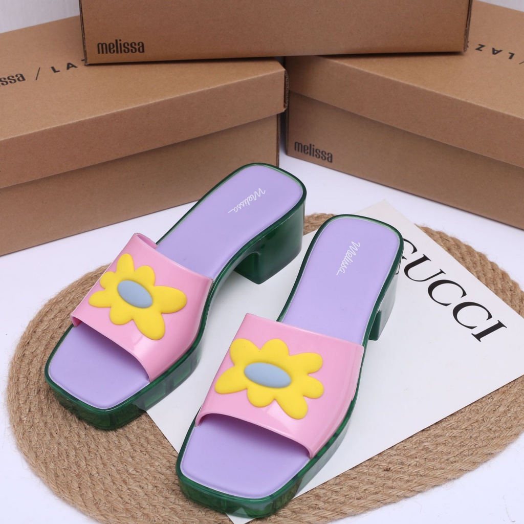 Sandal Cao Gót Đính Hoa Phong Cách Mới 2022 Dành Cho Nữ Melissa