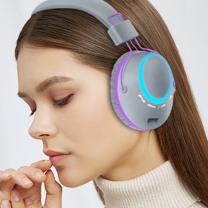 Tai Nghe Chụp Tai AKZ-B56 Kết Nối Bluetooth Không Dây Phát Sáng Hỗ Trợ Thẻ Nhớ TF