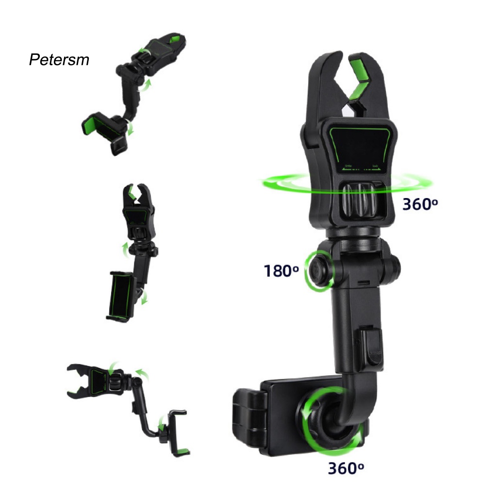 Giá Đỡ Điện Thoại Bằng Nhựa PP Gắn Kính Chiếu Hậu Xe Hơi Tiện Dụng