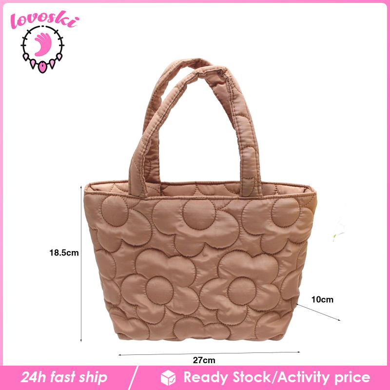 [Lovoski] Túi Xách Tote Chần Bông Phong Cách Boho Đi Cắm Trại Hàng Ngày Cho Nữ