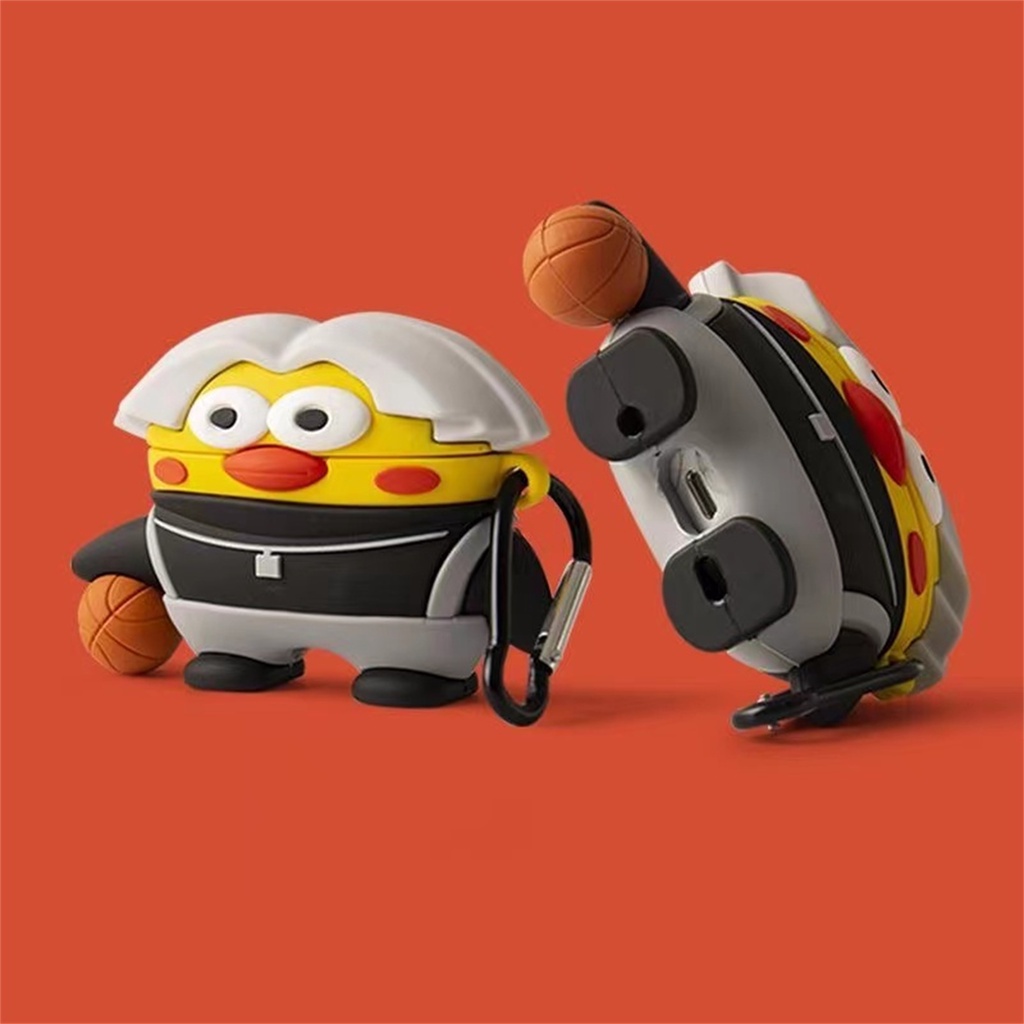 Vỏ Bảo Vệ Hộp Sạc Tai Nghe Không Dây bluetooth Baseus wm01 wm02 M2 W04 W04PRO W04 + W04PRO + E3 Bằng Silicon Mềm Hình Gà 3D