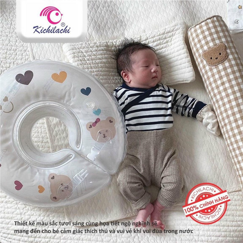 Phao Bơi Đỡ Cổ kichi , phao bơi đỡ cổ Cho Bé, phao bơi cho bé Kichi,