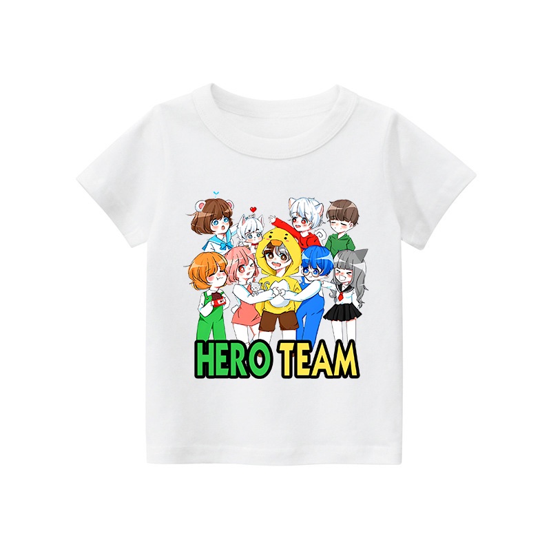 Áo thun trẻ em HERO TEAM 6, 8 màu áo, đầy đủ size có big size, MÀU KHÁC NHẮN TIN SHOP