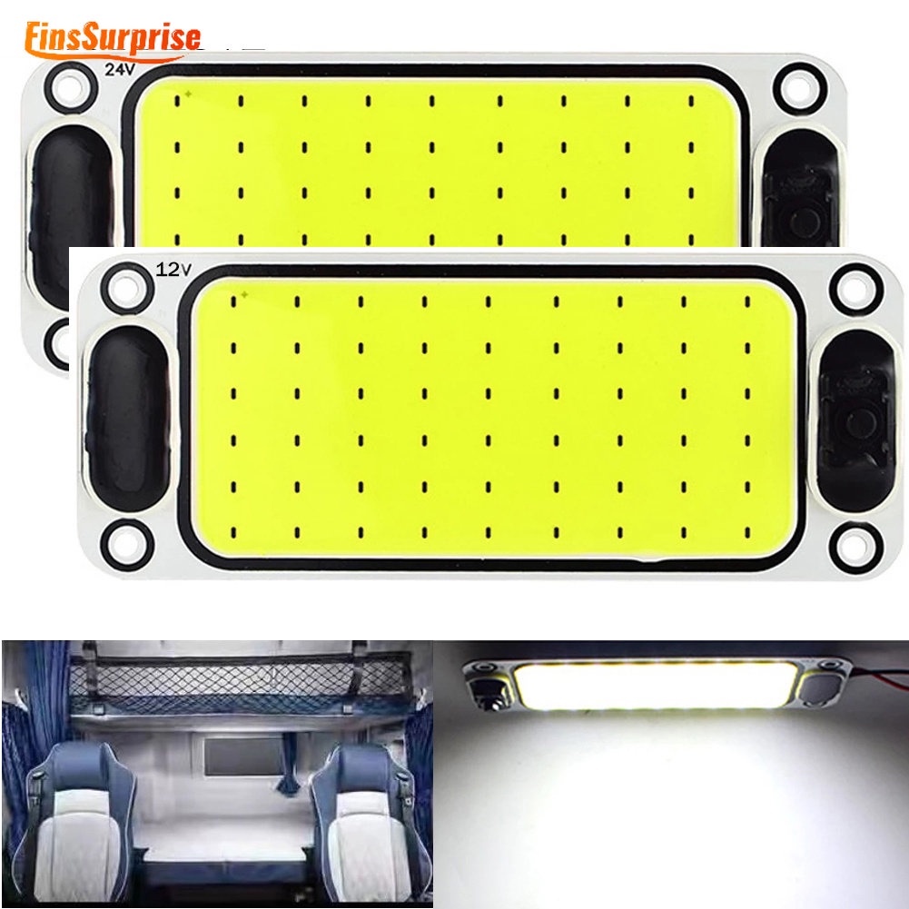 Đèn Led Cob 12 / 24V 16W Siêu Sáng Chống Thấm Nước Tự Dính Gắn Trần Xe Hơi