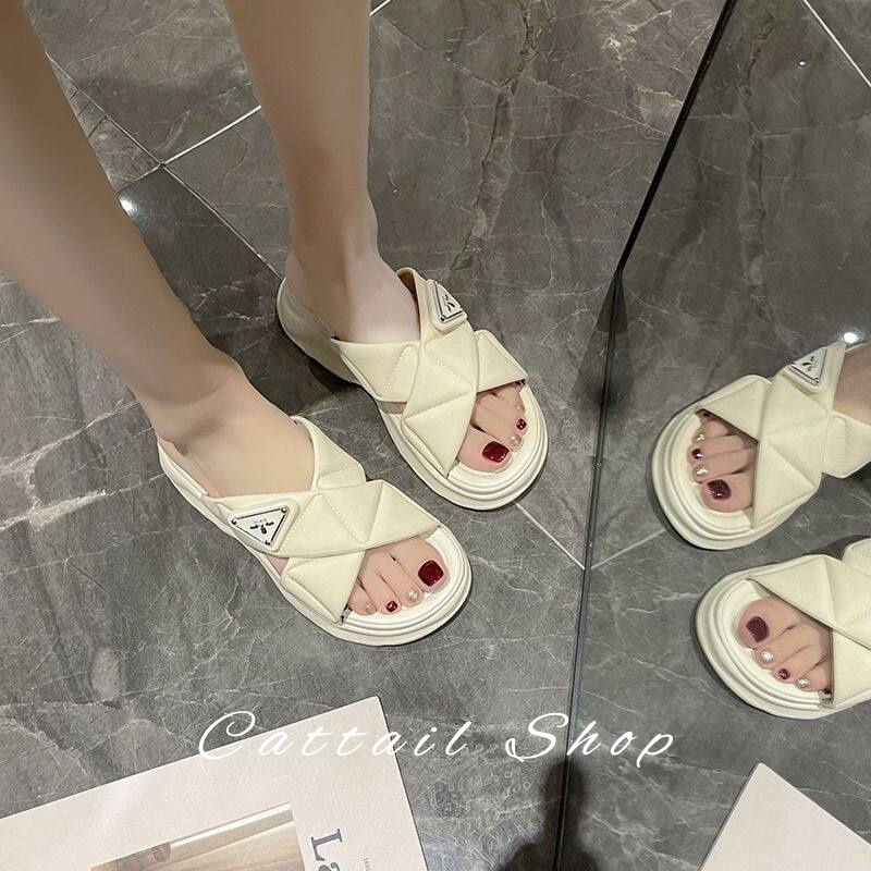 DISHULAN dép nữ dép bánh mì nữ dép bánh mì nữ Chống Trượt 0512001