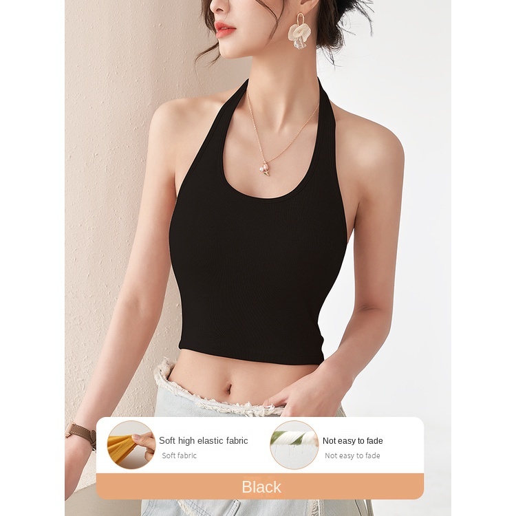 Áo Croptop Sát Nách 100% cotton Phong Cách Hàn Quốc Quyến Rũ Dành Cho Nữ Size S-XL