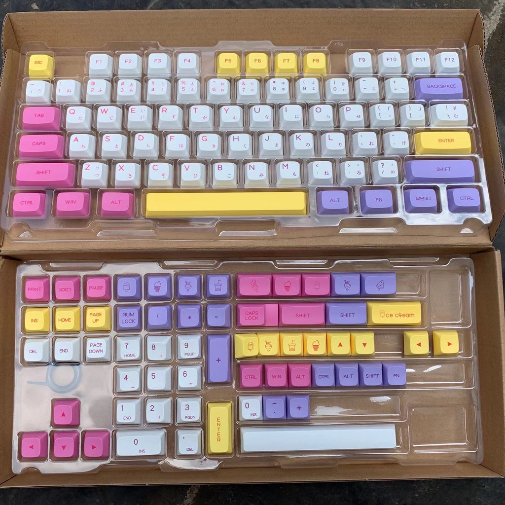 Ice Cream Keycap Nút Bàn Phím XDA PBT In Hình Cây Kem Dễ Thương Cho 61 68 71 84 87 980