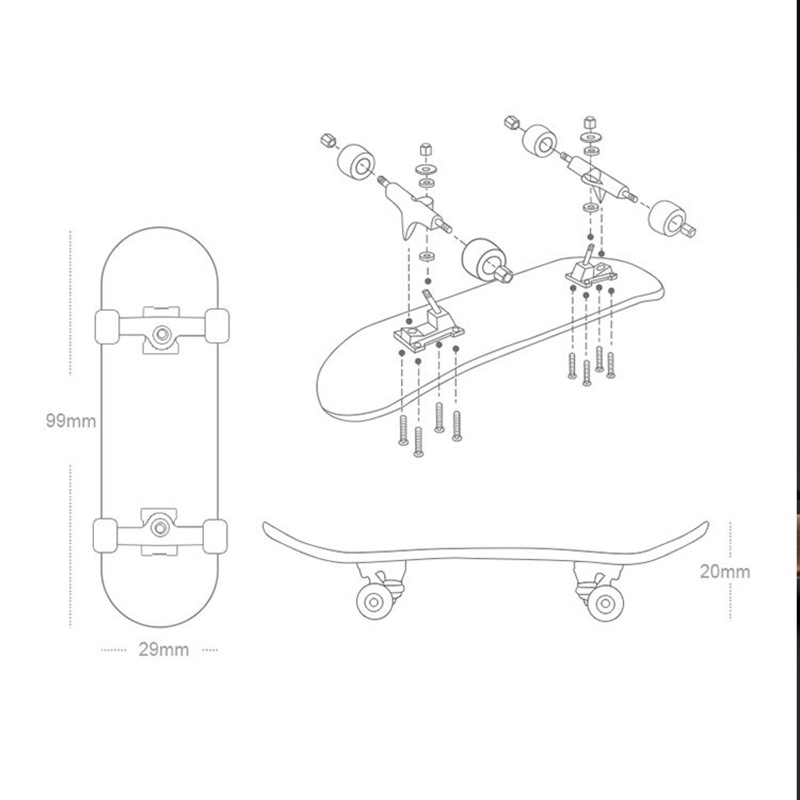 Ván Trượt Ngón Tay Bằng Hợp Kim Nhôm DIY Cho Trẻ Em Màu Tím peda LKZBR Jk