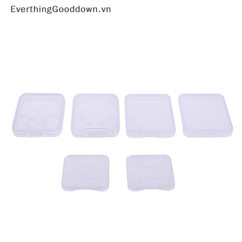 Set 10 Hộp Nhựa Trong Suốt Đựng Thẻ Nhớ SD TF CF Tiện Dụng