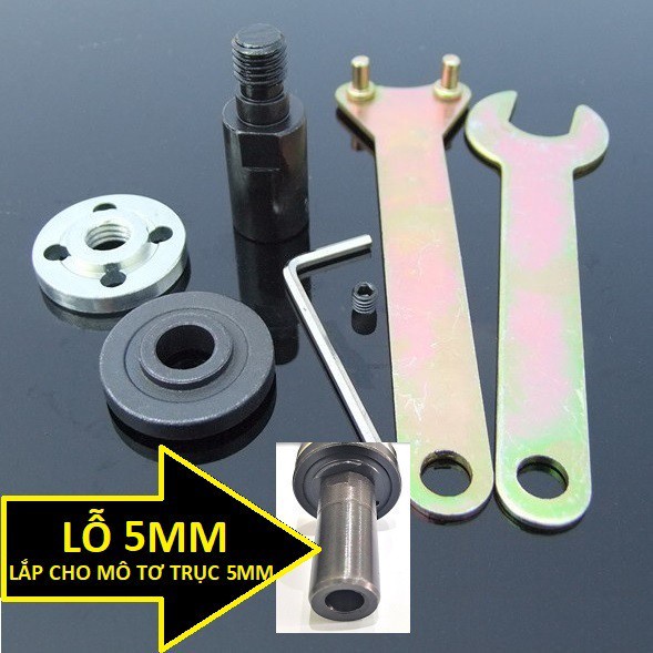 Bộ kẹp lưỡi cắt M10 lỗ 5mm dùng cho motor 775