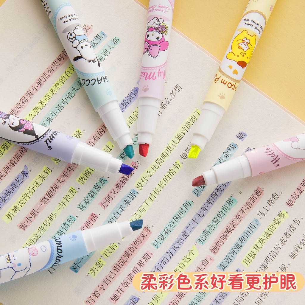 Phấn Bắt Sáng Sanrio Họa Tiết Hoạt Hình Graffiti Nhiều Màu Sắc Dễ Thương diy