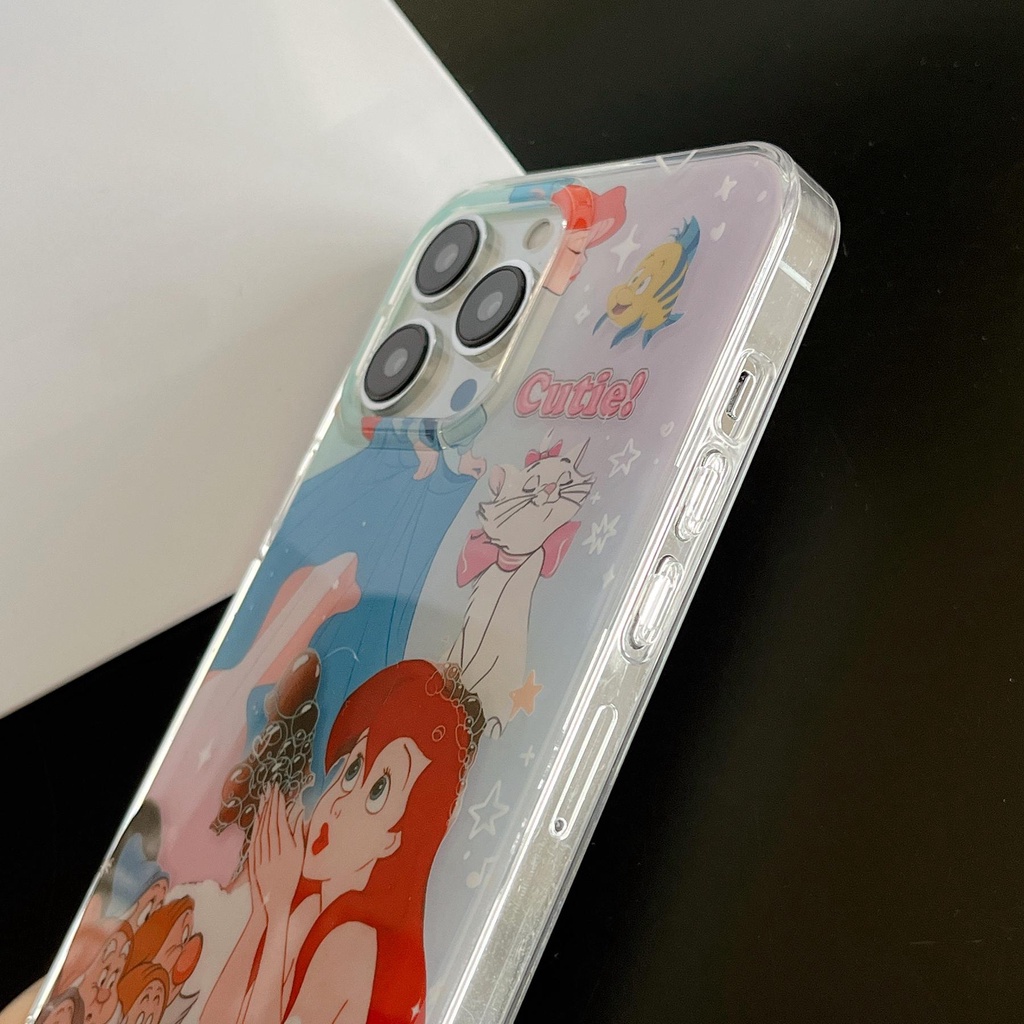 Ốp Điện Thoại Imd TPU Mềm Trong Suốt In Hình Mèo Hoạt Hình Chống Sốc Cho iPhone 14 13 12 11 Pro Max